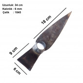 Tapan Bağ Bahçe Kazması 34 X 6 cm ( Kaynaksız % 100 El Yapımı ) - 1