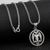 Çift Başlı Selçuklu Kartalı Motifli 925 Ayar Gümüş Kolye thumbnail 1