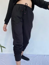 Kadın Siyah Kapüşonlu Eşofman Takımı thumbnail 9