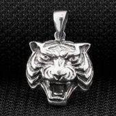 Kaplan Tasarımlı 925 Ayar Gümüş Kolye Ucu thumbnail 1