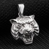 Kaplan Tasarımlı 925 Ayar Gümüş Kolye Ucu thumbnail 2