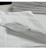 Mandaş 10 Adet Yastık Astarı Kılıfı Pamuklu Beyaz Fermuarlı (50x70) - 2