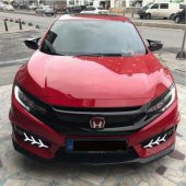 Honda Civic FC5 FK7 Batman Yarasa Ayna Kapağı 2016 Sonrası Piano Black - 2
