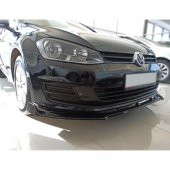 Volkswagen Golf 7 MK7/ 7,5 için Ön Tampon 3 Parça Lip 2012-2019 Siyah - 2