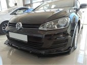 Volkswagen Golf 7 MK7/ 7,5 için Ön Tampon 3 Parça Lip 2012-2019 Siyah - 3