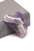 Ametist Doğal Taş Gua Sha Yüz Masaj Taşı - 1