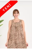 AYSUN TEKSTİL KALİTESİNDE PAMUKLU KUMAŞTAN GENİŞ KESİM YENİ DESEN CEPLİ ASKILI ELBİSE - 1