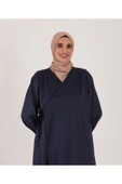 AYSUN TEKSTİL Geniş Kesim Düz Renk Namaz Elbisesi & Sabahlık - 3