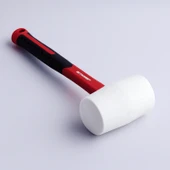 680 Gr Kauçuk Beyaz Tokmak Ergonomik Saplı Sessiz Çekiç Fayans Bordür Karo Mermer Granit Döşeme thumbnail 3