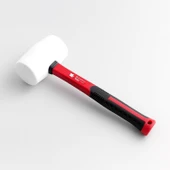 680 Gr Kauçuk Beyaz Tokmak Ergonomik Saplı Sessiz Çekiç Fayans Bordür Karo Mermer Granit Döşeme thumbnail 2