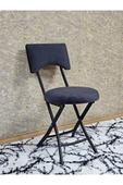 Siyah Boyalı Katlanır Tabure - Kamp Sandalyesi - Sandalye - Mutfak Taburesi - Tabure Füme Renk 36 x 80 Boyut/Ebat thumbnail 2