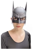 Siyah Renk Çocuk Boy Arkadan Lastikli Batman Maskesi A Kalite  20x14 Cm - 4