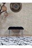 Metal Krom Tel Ayaklı 60 cm Puf Bench - Puf - Bench - Oturak - Mutfak Oturağı - Antre Oturağı Siyah Renk 60 x 40 Boyut/Ebat thumbnail 2