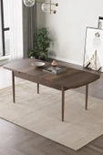Asesva Serisi 80x132 MDF Barok Masa Metal Ayaklı Açılabilir Üst Kalite Mutfak Masası (TEK MASA) - 2