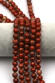 Red Jasper Doğal Taş Dizi 8 mm Küre Kesim thumbnail 1