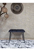 Metal Siyah Tel Ayaklı 60 cm Puf Bench - Puf - Bench - Oturak - Mutfak Oturağı - Antre Oturağı Füme Renk 60 x 40 Boyut/Ebat thumbnail 2