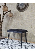 Metal Siyah Tel Ayaklı 60 cm Puf Bench - Puf - Bench - Oturak - Mutfak Oturağı - Antre Oturağı Füme Renk 60 x 40 Boyut/Ebat thumbnail 1