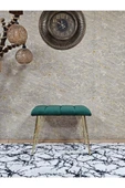 Metal Gold Tel Ayaklı 60 cm Puf Bench - Puf - Bench - Oturak - Mutfak Oturağı - Antre Oturağı Yeşil Renk 60 x 40 Boyut/Ebat thumbnail 2