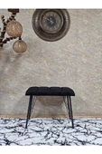Metal Siyah Tel Ayaklı 60 cm Puf Bench - Puf - Bench - Oturak - Mutfak Oturağı - Antre Oturağı Siyah Renk 60 x 40 Boyut/Ebat thumbnail 2