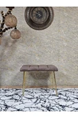 Metal Gold Tel Ayaklı 60 cm Puf Bench - Puf - Bench - Oturak - Mutfak Oturağı - Antre Oturağı Kahverengi Renk 60 x 40 Boyut/Ebat thumbnail 2
