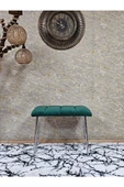 Metal Krom Tel Ayaklı 60 cm Puf Bench - Puf - Bench - Oturak - Mutfak Oturağı - Antre Oturağı Yeşil Renk 60 x 40 Boyut/Ebat - 2