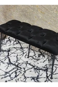 Metal Siyah Tel Ayaklı 100 cm Puf Bench - Puf - Bench - Oturak - Mutfak Oturağı - Antre Oturağı Siyah Renk 100 x 40 Boyut/Ebat thumbnail 4