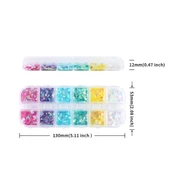 Holografik Yuvarlak Tırnak Süsleme Folyo Pulları Renkli Nail Art thumbnail 6