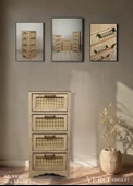 Vero 4 Çekmeceli MDF Dolap Meşe SZ4002 - 1
