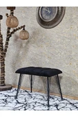 Metal Siyah Tel Ayaklı 60 cm Puf Bench - Puf - Bench - Oturak - Mutfak Oturağı - Antre Oturağı Siyah Renk 60 x 40 Boyut/Ebat thumbnail 1