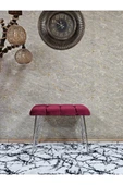 Metal Krom Tel Ayaklı 60 cm Puf Bench - Puf - Bench - Oturak - Mutfak Oturağı - Antre Oturağı Bordo Renk 60 x 40 Boyut/Ebat thumbnail 2