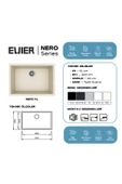 EVIER Granit Evye Nero XL BEIGE - BEJ (KREM) I (61x45.5) - 4