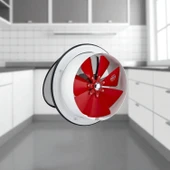 Baca Tipi Kapaklı Aspiratör Sessiz 200 mm Havalandırma Fan Ev ve Sanayi Tipi Güçlü Hava Koku Emişli thumbnail 8