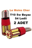 Le Moins Cher Fiat Linea T10 5w Beyaz 54 Ledli Oto Işık Lamba Park Plaka Ampul thumbnail 3