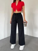 Paçası Püsküllü Palazzo Pantolon - 1