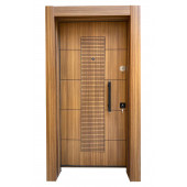 Tezwood 3593 Ahşap Kaplama ABD Rustik Çizgili Düz Model Çelik Kapı, Daire Kapısı, Villa Kapısı thumbnail 1