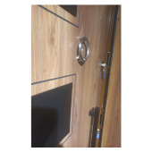 Tezwood 3456 Ahşap Kaplama Kabartma Model Çelik Kapı, Daire Kapısı, Villa Kapısı - 4