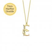 14 Ayar Altın E Harfli Kolye thumbnail 1