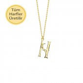 14 Ayar Altın N Harfli Kolye thumbnail 1