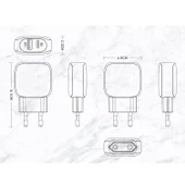 Hızlı Şarj Aleti Güç Adaptörü 20W QC/PD Type-C ve USB-A Girişli iPhone ile Uyumlu - 8