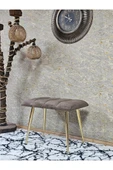 Gold Sivriltme Ayaklı 60 cm Puf Bench - Puf - Bench - Oturak - Mutfak Oturağı - Antre Oturağı Kahverengi Renk 60 x 40 Boyut/Ebat thumbnail 1