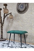 Siyah Sivriltmel Ayaklı 60 cm Puf Bench - Puf - Bench - Oturak - Mutfak Oturağı - Antre Oturağı Yeşil Renk 60 x 40 Boyut/Ebat - 1