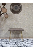 Gold Sivriltme Ayaklı 60 cm Puf Bench - Puf - Bench - Oturak - Mutfak Oturağı - Antre Oturağı Kahverengi Renk 60 x 40 Boyut/Ebat thumbnail 2