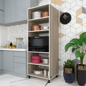 Kenzlife fırın dolabı müzeyyen crd 180*65*50 mutfak XLARGE ayaklı banyo kiler ofis - 1