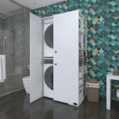 Kenzlife çamaşır-kurutma makinesi dolabı kapaklı fedyenka byz 180X090X60 banyo arkalıksız - 1