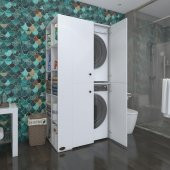 Kenzlife çamaşır-kurutma makinesi dolabı kapaklı fedyenka byz 180X090X60 banyo arkalıksız - 5