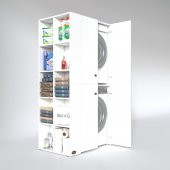 Kenzlife çamaşır-kurutma makinesi dolabı kapaklı fedyenka byz 180X090X60 banyo arkalıksız - 6