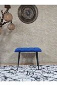 Siyah Sivriltmel Ayaklı 60 cm Puf Bench - Puf - Bench - Oturak - Mutfak Oturağı - Antre Oturağı Mavi Renk 60 x 40 Boyut/Ebat thumbnail 2
