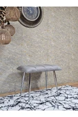 Krom Sivriltme Ayaklı 60 cm Puf Bench - Puf - Bench - Oturak - Mutfak Oturağı - Antre Oturağı Gri Renk 60 x 40 Boyut/Ebat thumbnail 3