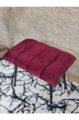 Siyah Sivriltmel Ayaklı 60 cm Puf Bench - Puf - Bench - Oturak - Mutfak Oturağı - Antre Oturağı Bordo Renk 60 x 40 Boyut/Ebat thumbnail 4