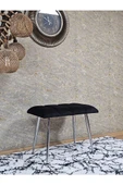 Krom Sivriltme Ayaklı 60 cm Puf Bench - Puf - Bench - Oturak - Mutfak Oturağı - Antre Oturağı Siyah Renk 60 x 40 Boyut/Ebat thumbnail 3